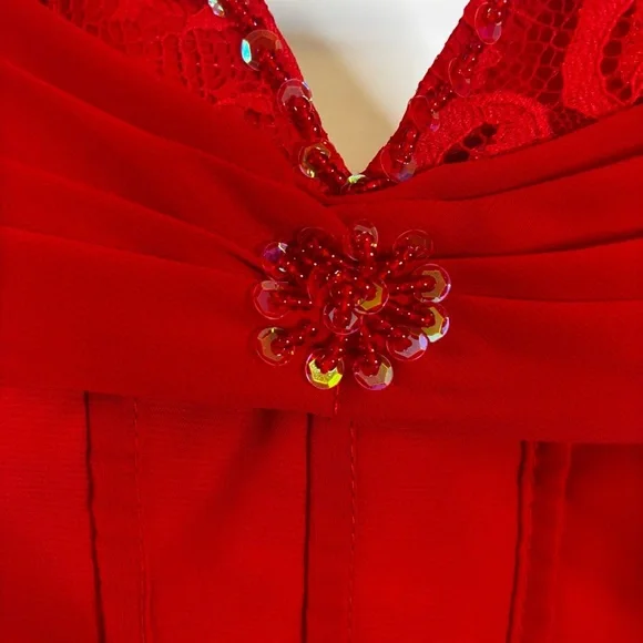 BERLINNOVA Red Tiered Corset Dress - Picture 5 of 14